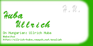 huba ullrich business card